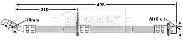 BORG & BECK Bremžu šļūtene BBH7633